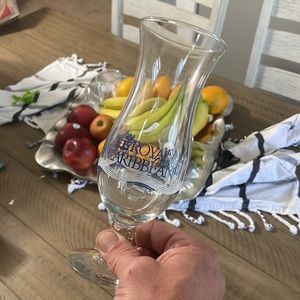 🎉VINTAGE!!🔥 Pair - 90’s Royal Caribbean glass Daiquiri Glasses